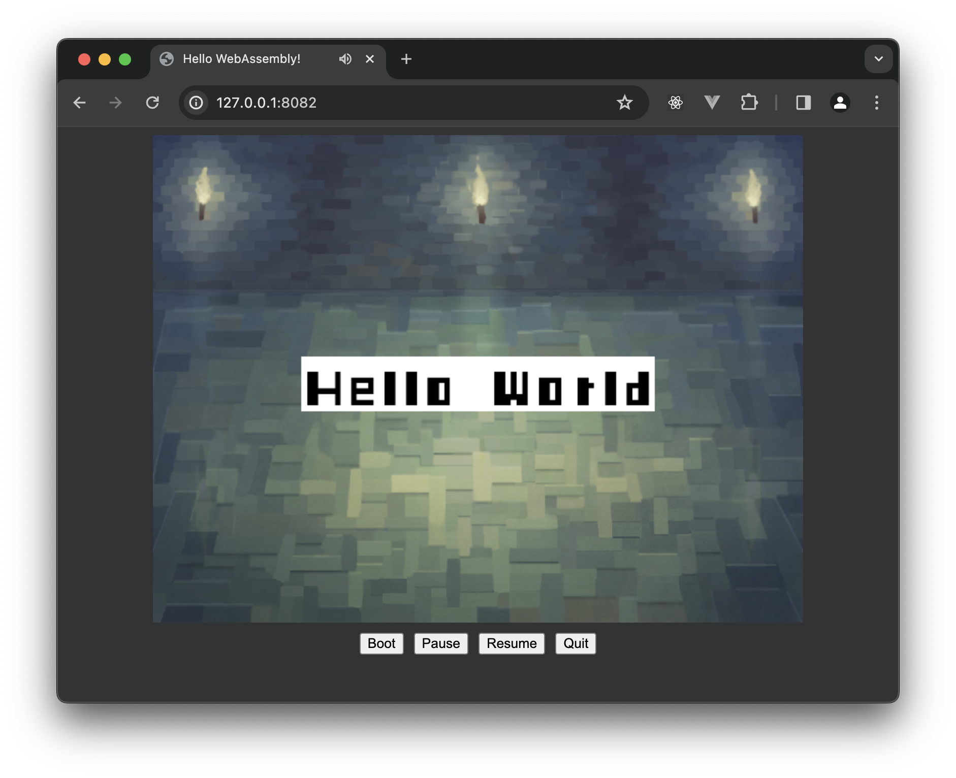 our demo running natively on the mac